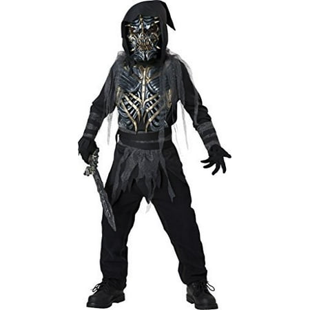 Death Warrior Child Costume - Large, The dark warrior costume includes a shirt, hood, sculpted chest piece and mesh shoulder drape, By InCharacter