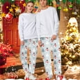 thumbnail image 2 of Christmas Pajama Pants for Women Men Couples Fuzzy Pjs Pants Flannel Plush Pajama Bottom Xmas Costume Sleepwear Matching Pajamas for Christmas Gifts, 2 of 7