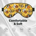 thumbnail image 3 of PAYOHTO Cute French Bulldog & Pumpkins Soft Sleep Mask Comfort Pure Silk Eye Cover for Travel Office Camping, 3 of 7