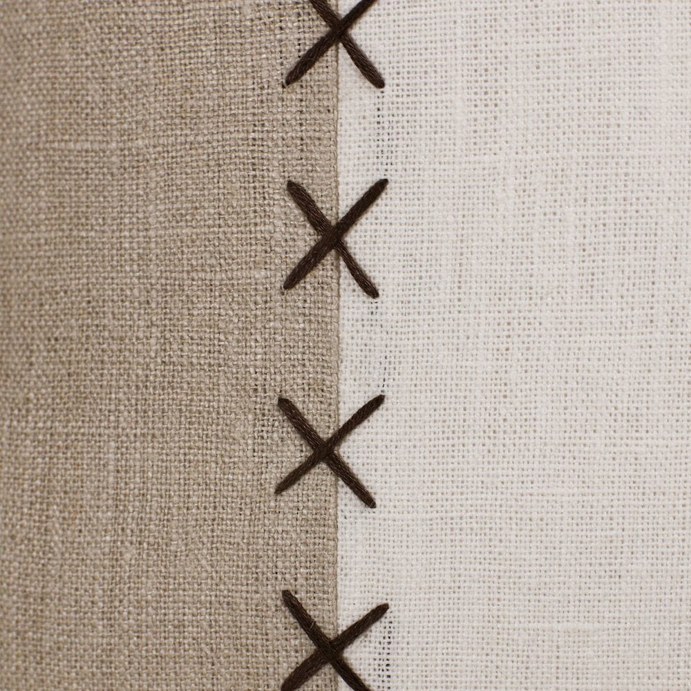 LR Home Estate Linen Poly Filled Pillow in Gray/Tan, 20" x 20"