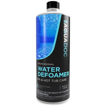 Hot Tub Defoamer & Spa Anti-Foam – Liquid Foam Reducer for Hot Tubs and Spas, 32oz | AquaDoc