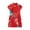 Red, variant on Kid Girls Chinese Qipao Dress Peony Pattern Short Sleeve China Traditional Bride Dress Cheongsam Costume for Birthday Party Wedding