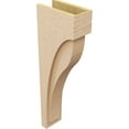 thumbnail image 5 of 6"W x 12"D x 36"H Thin Helena Rough Cedar Woodgrain TimberThane Corbel, Primed Tan, 5 of 6