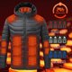 thumbnail image 1 of Ceisia Men's Regular-Fit Hooded Full-Zip 29-Zone Heated USB-Charging Warm Coat Gift, 1 of 9
