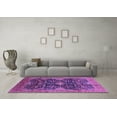 thumbnail image 3 of Ahgly Company Indoor Round Oriental Purple Industrial Area Rugs, 5' Round, 3 of 4