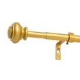 thumbnail image 2 of Curtain Rods 30-126" Gold Adjustable drapery rod with 58mm ball finials and 3 piece wall brackets. for Living Kitchen,Room, Bedroom and office., 2 of 6