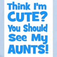 thumbnail image 2 of CafePress - Think I'm Cute? Aunts (Plural Infant Bodysuit - Baby Light Bodysuit, Size Newborn - 24 Months, 2 of 4