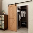 thumbnail image 4 of Barn Door Hardware Kit For Single Door Sliding Door Rail I Shape Roller 4-20 FT Barn Door Mechanism ,Easy Install, 4 of 6