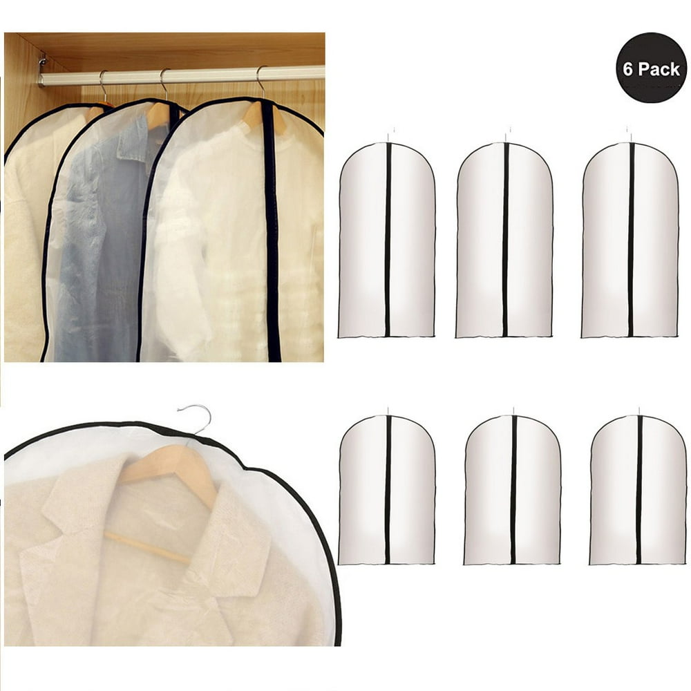 Siaonvr Garment Dustproof Clothes Covers Moth Proof Coat Bag with Zip PEVA Transparent Walmart