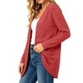 thumbnail image 5 of Womens Cardigan Lightweight Long Sleeve Knit Cardigan Sweaters Fall Casual Open Front Shirts Red,XL, 5 of 9