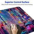 thumbnail image 3 of nygtbtfer Purple Seoul Neon Desk Mat Street Pixel Art Purple Japanese Mouse Pads , Skyline City Desk Mat for Desktop Pad XXL Gaming Mouse Pad for Computer Office Keyboard Laptop Pad 31.5x11.8 in, 3 of 6