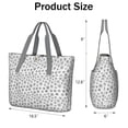 thumbnail image 3 of Tote Bag for Women - Black and White Christmas Snowflake Pattern Shoulder Bag - Large Utility Work Duffle Bag with Zipper Handbag for Travel, Work, Sprots, 3 of 5