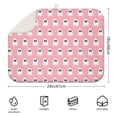 thumbnail image 2 of Pink Halloween Ghosts with Bows Dish Drying Mat for Kitchen 1 Pack, Ultra Absorbent Microfiber Dishes Drainer Mats,18x24in(46x61cm), 2 of 4