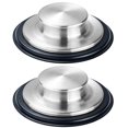 thumbnail image 1 of Tapón Para Fregadero De Cocina, 2 Uds., Borde Ancho Grande De Acero Inoxidable, Diámetro De 3,35 ", Fengbao, 1 of 5