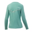 thumbnail image 2 of HUK Womens Icon Sleeve Bright Teal, XSmall Long Sleeve Shirt, 2 of 2