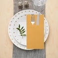 thumbnail image 4 of 50 Pcs Servilletas Desechables con Sensación de Lino y Bolsillos para Cubiertos Incorporados, Servilletas de Papel para Cuchillo y Tenedor Azules, 4 of 6