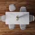 thumbnail image 5 of 7PCS Morden Fort 71" Dining Table Set for 6, White Marble Top Dining Table with 6 Armless Grey Boucle Chairs for Kitchen, Dining Room, Restaurant, Conference Room, 5 of 7