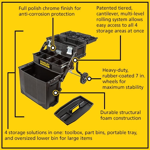 STANLEY FATMAX 4-in-1 Mobile Work Station with Tool Cart, Rolling 