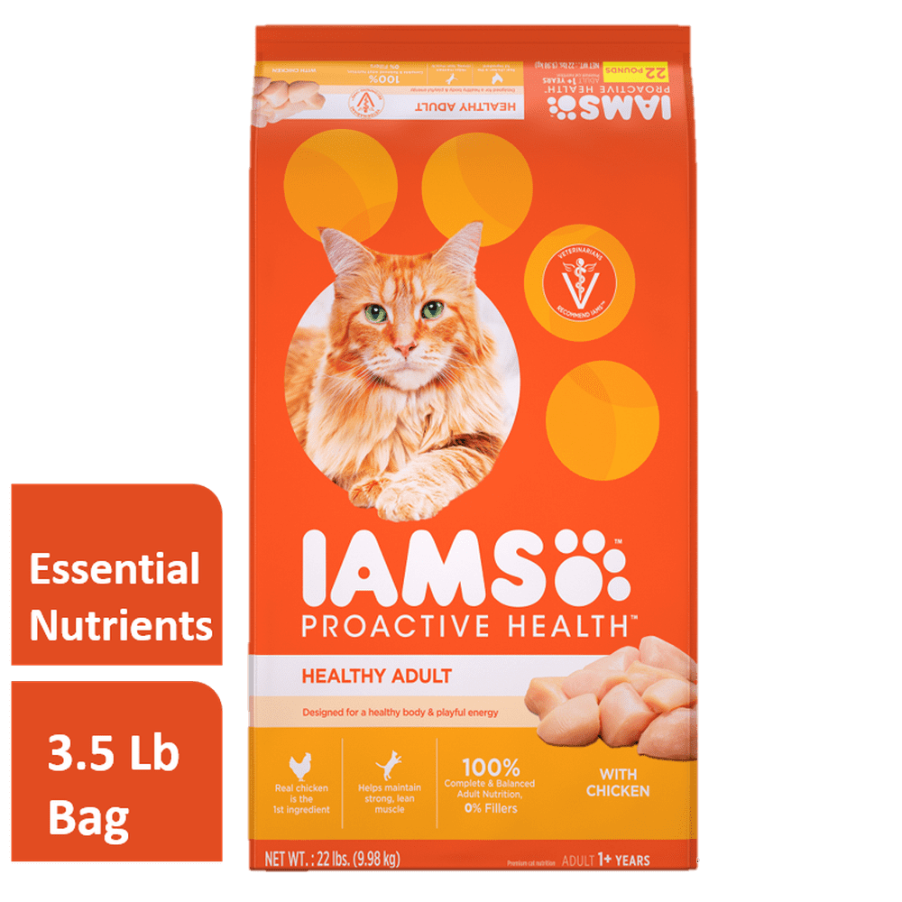Iams Proactive Health Healthy Adult with Chicken Dry Cat Food, 3.5 lb