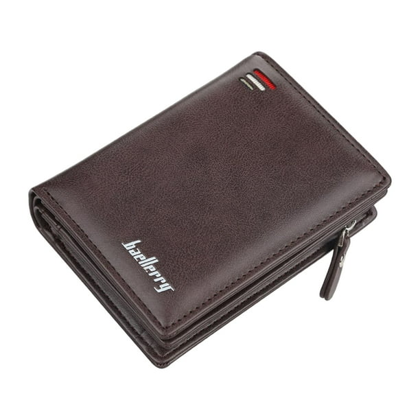 Sonducket Billeteras para hombre, tarjetero de cuero PU, monedero de bolsillo con cremallera para múltiples tarjetas, bolso de mano, monedero, Type2 NO2