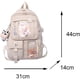 thumbnail image 2 of Mochila con colgante Kawaii y accesorios, linda mochila para estudiantes, hermosa mochila de viaje, mochila escolar Harajuku para chicas adolescentes., 2 of 5