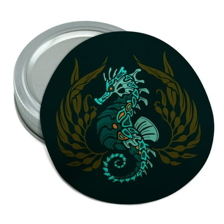 

Blue Seahorse with Kelp Round Rubber Non-Slip Jar Gripper Lid Opener