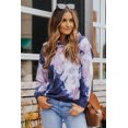 thumbnail image 3 of ABPHQTO Sudadera con capucha tie-dye pullover con bolsillo de canguro multicolor para mujer, 3 of 5