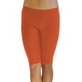 thumbnail image 1 of Vivian's Fashions Legging Shorts - Biker Length, Misses Size (Orange, 2X), 1 of 3