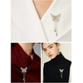 thumbnail image 4 of 2Pcs 2 Colors Hollow Butterfly Brooch Pin with Pendant Butterfly Lapel Pin Rhinestone Teardrop Tassel Brooches Jewelry Gifts Birthday Gifts for Women colorful DIY, 4 of 4