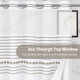 thumbnail image 3 of Ikfashoni Hookless Shower Curtain with Snap in Liner, Brown Strip No Hook Waterproof Bath Curtain, 71"X74", 3 of 8