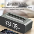 thumbnail image 4 of Reloj dual estéreo casero del altavoz del altavoz del despertador del espejo del LED del tenedor del teléfono móvil de Bluetooth, 4 of 7