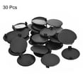 thumbnail image 3 of Uxcell 30Pack 40mm(1 9/16") Dia Plastic Concealed Hinge Hole Cover Hole Plugs, Black, 3 of 5