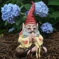 thumbnail image 2 of Homestyles The 60\'s Jerry "Peace Man" Hippie Meditating Yoga ZEN Gnome Home & Garden Gnome Statue 10"H, 2 of 5