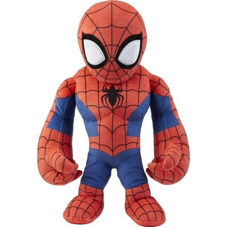 Marvel Bash ‘n Brawl Spider-Man Plush, 12-in Character Figure with Motion-Activated Sound