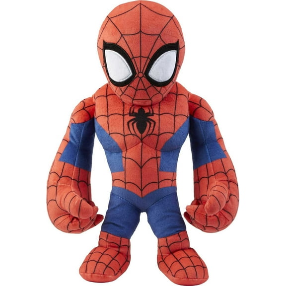Marvel Bash ‘n Brawl Spider-Man Plush, 12-in Character Figure with Motion-Activated Sound