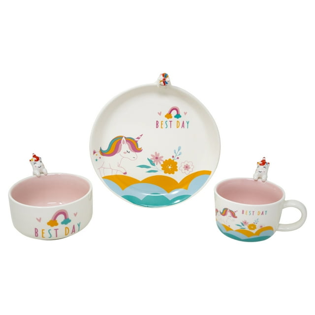 Vajilla de Cerámica Infantil IDEEN Best Day 3 piezas