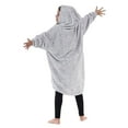 thumbnail image 3 of The Comfy Dream Jr Kids Oversized Microfiber Wearable Blanket, Heather Gray, 3 of 4