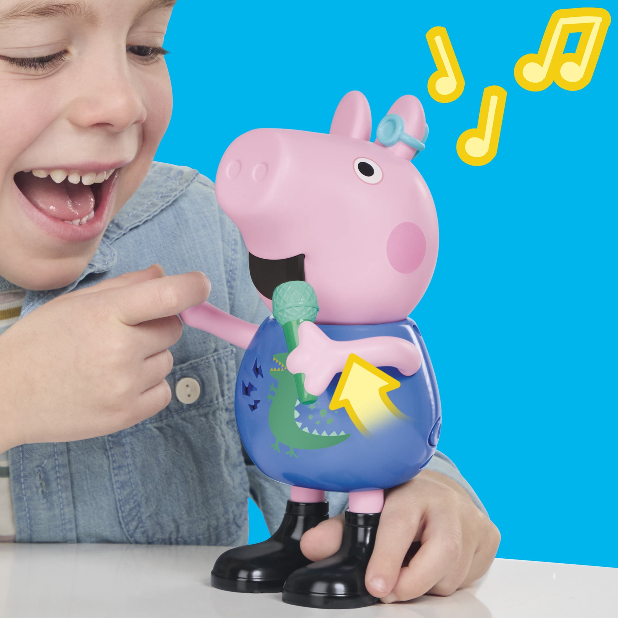 Jouets Peppa Pig Figurine George qui chante et fait des blagues, jouets musicaux préscolaires pour garçons et filles, 3 ans et plus - Version anglaise