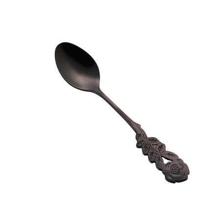 

Tepsmf Kitchen Utensils Creative Stainless Steel Rose Spoon Coffee Stirring Spoon Dessert Spoon Couple Spoon Storage Containers