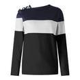 thumbnail image 2 of Aayomet Long Sleeve Shirts For Women Women's Long Sleeve Turtleneck Lightweight Pullover Slim Shirt Top,Dark Blue M, 2 of 4