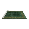 thumbnail image 2 of Ahgly Company Machine Washable Indoor Rectangle Persian Turquoise Blue Traditional Area Rugs, 7' x 10', 2 of 4
