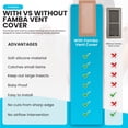 thumbnail image 4 of 2Pcs Baby Proof Vent Cover Child Proof Safe Soft Silicone,  Ventilation, Catching Small Objects for Home Floor, 4 of 8