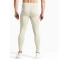 thumbnail image 4 of cfhntfmh Men's Running Tights Fall Winter Cycling Pants Stretchy High Waisted Leggings Athletic Base Layer Workout Tights(Beige,Medium), 4 of 4