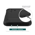 thumbnail image 4 of onn. Samsung Galaxy S25 Rugged Phone Case with Built-in Kickstand & Smartport Protection, Clear/Black, 4 of 5