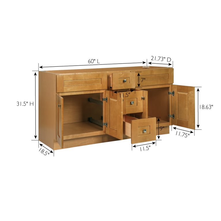 Design House Brookings 36-in Modern Birch Bathroom Vanity Base Cabinet  without Top in the Bathroom Vanities without Tops department at