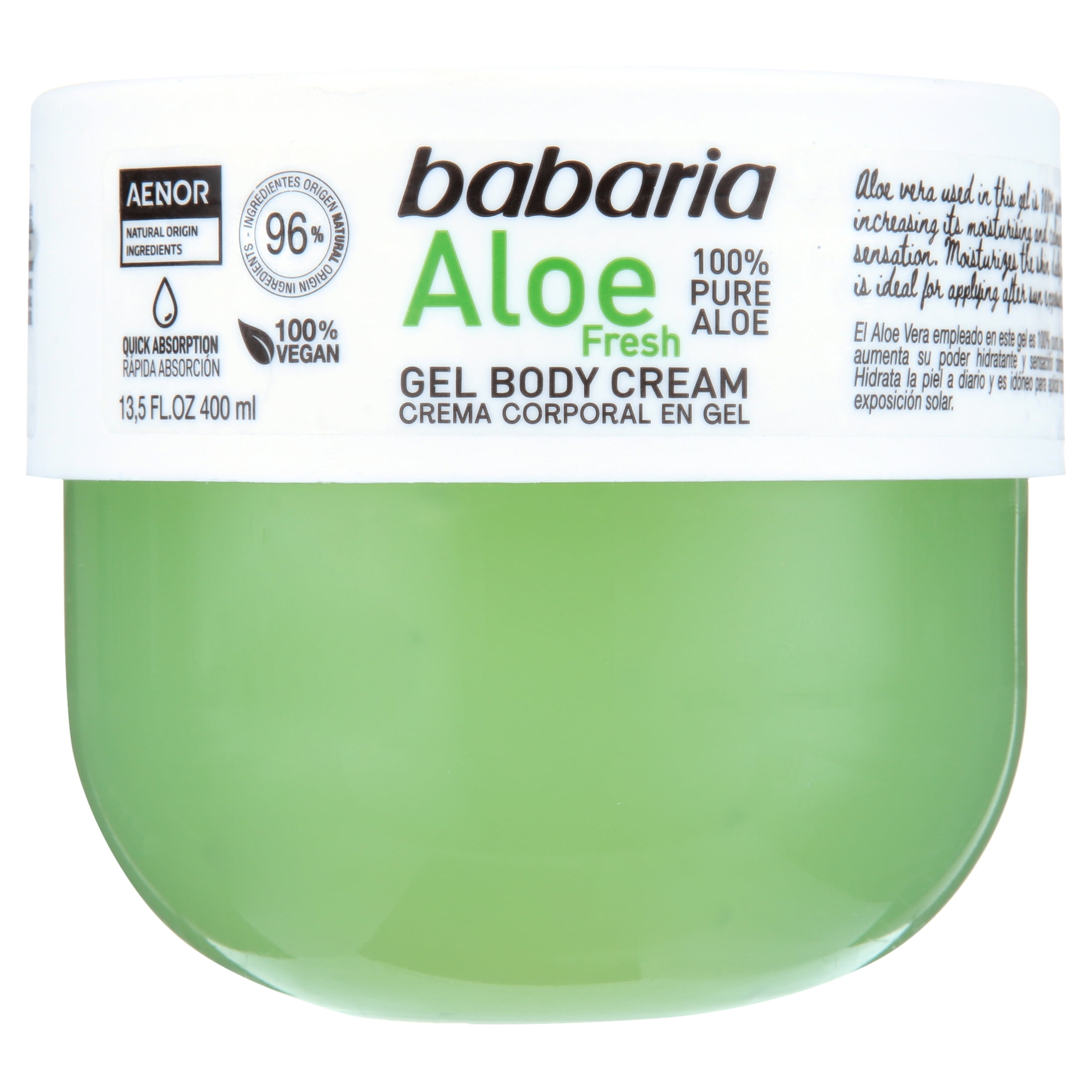 Babaria Aloe Vera Fresh Gel Body Lotion 13.5 fl oz Hydrating Moisturizer  for Sensitive Skin - Walmart.com