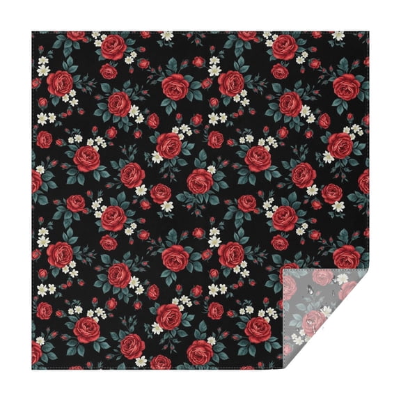 Pioneer Flower Floral Print Pattern Square Tablecloth, Waterproof Wipeable Spillproof Washable Table Cover for Home Kitchen Party Decor, 42"x42"