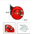 thumbnail image 3 of WIOMEASK Super Loud Train Horn, Car Waterproof and Durable Air Electric Snail Horn, 12V Violent Sound Air Horn Replacement Kit, Car Accessories Universal (Red), 3 of 8