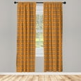 thumbnail image 2 of Ambesonne Floral 4-Panel Curtains, Portuguese Azulejo Style, 56"x95", Dark Yellow Sea Blue, 2 of 4