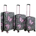 thumbnail image 6 of World Traveler Dejuno Butterfly Cheetah 3-Piece Expandable Spinner Luggage Set, 6 of 6